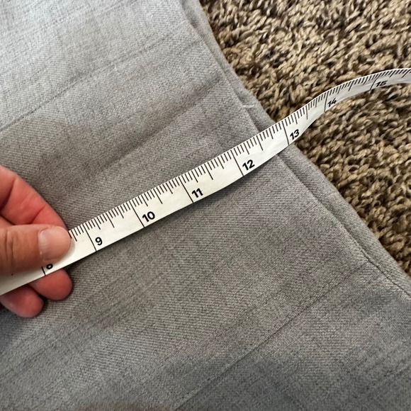 Primark Gray Career Pants High Waist Trousers Cropped Dress Pants size 10 - Picture 3 of 7